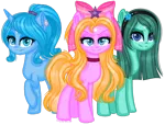 Size: 1280x976 | Tagged: safe, artist:fantarianna, derpibooru import, oc, unofficial characters only, earth pony, pony, unicorn, bedroom eyes, bow, earth pony oc, female, hair bow, horn, image, mare, png, raised hoof, simple background, smiling, smirk, transparent background, unicorn oc