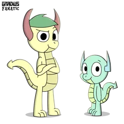 Size: 1140x1138 | Tagged: safe, artist:gradiusfanatic, derpibooru import, oc, oc:alex, oc:daniel, unofficial characters only, dragon, derpibooru community collaboration, 2022 community collab, image, male, png, simple background, transparent background