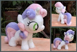 Size: 1217x823 | Tagged: safe, artist:piquipauparro, derpibooru import, sweetie belle, pony, unicorn, female, filly, fluffy, foal, image, irl, photo, plushie, png, solo