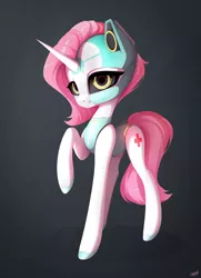 Size: 4073x5625 | Tagged: oc name needed, safe, artist:stahlkat, derpibooru import, oc, unofficial characters only, pony, robot, robot pony, unicorn, image, png, solo