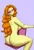 Size: 1300x1900 | Tagged: suggestive, artist:zachc, derpibooru import, adagio dazzle, equestria girls, adagio dat-azzle, ass, breasts, busty adagio dazzle, butt, chair, complete nudity, female, image, looking at you, looking back, looking back at you, nudity, png, purple background, sideboob, simple background, solo, solo female, stupid sexy adagio dazzle, sunglasses