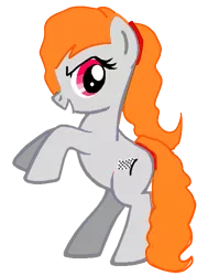 Size: 415x581 | Tagged: safe, artist:gingersupercar, derpibooru import, oc, oc:finish line, oc:victoria blaze, unofficial characters only, earth pony, pony, derpibooru community collaboration, 2022 community collab, determined look, female, g4, image, mare, png, rearing, simple background, solo, transparent background