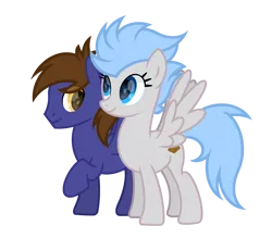 Size: 3200x2800 | Tagged: safe, artist:ponkus, derpibooru import, oc, oc:arctic charm, oc:dauntless, pegasus, pony, female, image, male, mare, png, simple background, stallion, transparent background