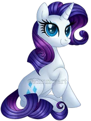 Size: 637x842 | Tagged: safe, artist:kimmyartmlp, derpibooru import, rarity, pony, unicorn, female, image, png, raised hoof, simple background, sitting, smiling, solo, transparent background