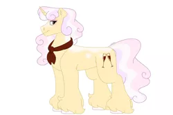 Size: 1280x854 | Tagged: safe, artist:itstechtock, derpibooru import, oc, oc:lemon sour, pony, unicorn, female, image, jpeg, mare, offspring, parent:dandy grandeur, parent:suri polomare, simple background, solo, white background