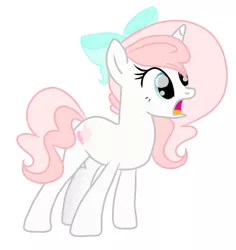 Size: 394x417 | Tagged: safe, artist:sugarcubecreationz, derpibooru import, oc, oc:sweetheart, pony, unicorn, bow, female, hair bow, image, mare, png, simple background, solo, white background