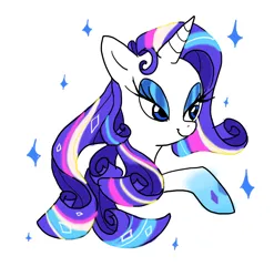 Size: 2736x2770 | Tagged: safe, artist:shira-hedgie, derpibooru import, rarity, pony, bust, female, high res, image, jpeg, mare, portrait, rainbow power, simple background, solo, white background