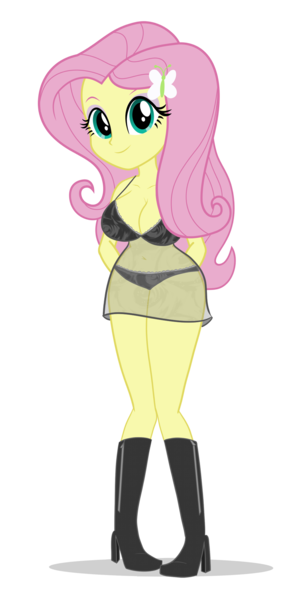 Size: 1000x2000 | Tagged: artist needed, suggestive, derpibooru import, fluttershy, equestria girls, belly button, better source needed, big breasts, black underwear, boots, bra, breasts, busty fluttershy, clothes, curvy, female, happy, hourglass figure, image, looking at you, panties, pigeon toed, png, shoes, simple background, skirt, smiling, smiling at you, solo, solo female, transparent background, underwear