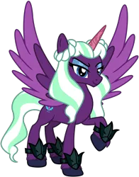 Size: 4323x5519 | Tagged: safe, artist:emeraldblast63, derpibooru import, opaline, alicorn, pony, my little pony: make your mark, spoiler:g5, spoiler:my little pony: make your mark, antagonist, eyeshadow, female, g5, image, makeup, mare, png, raised hoof, raised leg, simple background, smiling, solo, spread wings, transparent background, unshorn fetlocks, villainess, wings