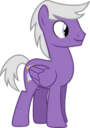 Size: 3000x4261 | Tagged: safe, artist:starryshineviolet, derpibooru import, silver script, pegasus, pony, hurricane fluttershy, background pony, g4, high res, image, male, png, simple background, smiling, solo, stallion, transparent background, vector