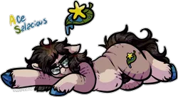 Size: 1629x894 | Tagged: safe, artist:sexygoatgod, derpibooru import, oc, oc:ace salacious, unofficial characters only, pegasus, pony, chubby, female, glasses, image, mare, messy mane, png, ponysona, pouting, pubic hair, solo, sulking, unshorn fetlocks, wingless