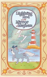 Size: 694x1134 | Tagged: safe, derpibooru import, pony, spoiler:g5comic05, cloud, image, jpeg, lighthouse, lightning, lightning rod (g5), male, mirror of mayhem, stallion, story