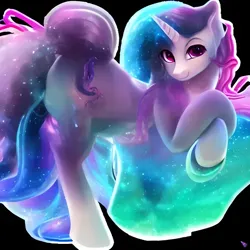 Size: 1024x1024 | Tagged: safe, derpibooru import, machine learning generated, purplesmart.ai, stable diffusion, pony, colorful, female, image, mare, png, slime, space