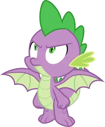 Size: 3000x3619 | Tagged: safe, artist:cloudyglow, derpibooru import, spike, dragon, molt down, image, male, png, simple background, solo, transparent background, vector, winged spike, wings
