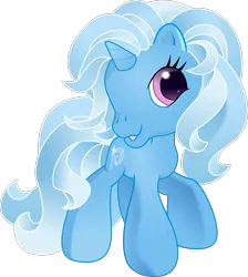 Size: 3000x3351 | Tagged: safe, artist:imiya, derpibooru import, trixie, pony, unicorn, female, g3.5, g4, g4 to g3.5, generation leap, image, mare, png, simple background, smiling, solo, transparent background
