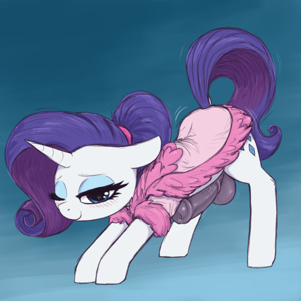 Size: 3000x3000 | Tagged: explicit, alternate version, artist:t72b, derpibooru import, rarity, pony, unicorn, alternate hairstyle, balls, bathrobe, bedroom eyes, blushing, clothes, erection, face down ass up, floppy ears, futa, futa rarity, heart, heart eyes, horsecock, image, intersex, iwtcird, looking at you, meme, nudity, one eye closed, penis, png, precum, raised tail, robe, simple background, smiling, solo, solo futa, stretching, tail, tail hole, wingding eyes, wink, winking at you