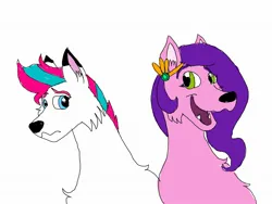 Size: 2048x1536 | Tagged: safe, derpibooru import, pipp petals, zipp storm, wolf, wolf pony, female, furrified, furry, g5, image, jpeg, parody, siblings, sisters, wolves