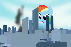 Size: 4096x2731 | Tagged: safe, artist:indonesiarailroadpht, derpibooru import, rainbow dash, pegasus, pony, city, image, jpeg, macro