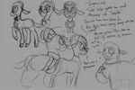 Size: 1800x1200 | Tagged: safe, artist:redahfuhrerking, derpibooru import, oc, oc:lily, sheep, them's fightin' herds, community related, image, jpeg, male, ram, sketch, text