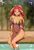 Size: 700x1020 | Tagged: suggestive, artist:tsudashie, derpibooru import, sunset shimmer, equestria girls, bikini, blushing, breasts, camera shot, clothes, female, heart, image, jewelry, looking at you, png, smiling, smiling at you, swimming pool, swimsuit, tan skin