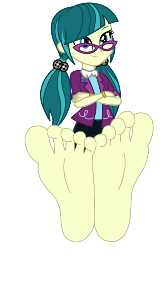 Size: 2000x3600 | Tagged: suggestive, artist:mixiepie, derpibooru import, edit, juniper montage, equestria girls, movie magic, spoiler:eqg specials, barefoot, base, base used, clothes, crossed arms, feet, female, fetish, foot fetish, glasses, image, pigtails, png, simple background, skirt, smiling, soles, solo, toes, transparent background, vector