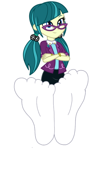 Size: 2000x3600 | Tagged: suggestive, artist:mixiepie, derpibooru import, edit, juniper montage, equestria girls, movie magic, spoiler:eqg specials, base, base used, clothes, crossed arms, feet, female, fetish, foot fetish, glasses, image, pigtails, png, simple background, skirt, smiling, sock fetish, socks, solo, transparent background, vector