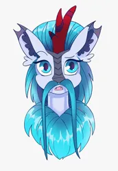 Size: 1176x1714 | Tagged: safe, artist:saphypone, derpibooru import, oc, unofficial characters only, kirin, facial hair, image, kirin oc, moustache, png, solo