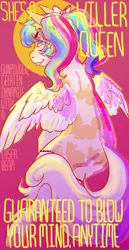 Size: 1032x2000 | Tagged: safe, artist:eggoatt, oc:lovely starlight, pegasus, pony, back, bow, female, frown, gradient background, hair bow, image, looking back, mare, png, solo, text, wings