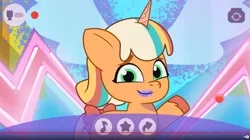 Size: 1510x848 | Tagged: safe, derpibooru import, screencap, pony, unicorn, my little pony: tell your tale, spoiler:g5, spoiler:my little pony: tell your tale, spoiler:tyts01e28, cropped, female, filly, foal, g5, image, peach fizz, pippsqueaks forever, png
