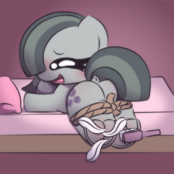 Size: 2000x2000 | Tagged: suggestive, artist:cushyhoof, derpibooru import, marble pie, earth pony, pony, bed, blushing, bondage, brush, butt, chibi, cute, dock, feather, female, fetish, frog (hoof), hairbrush, high res, hoof fetish, hoof tickling, hoofbutt, image, laughing, laying on bed, lying down, mare, on bed, open mouth, open smile, plot, png, rope, rope bondage, smiling, tail, tickle fetish, tickling, tied up, underhoof