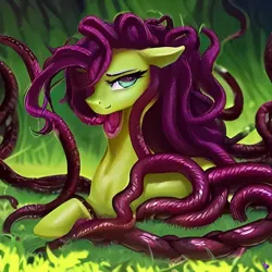 Size: 1024x1024 | Tagged: safe, derpibooru import, machine learning generated, purplesmart.ai, stable diffusion, gorgon, original species, pony, snake, snake pony, female, image, mare, png, solo