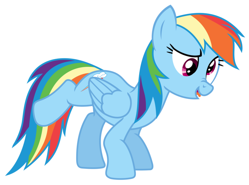 Size: 2022x1500 | Tagged: safe, artist:sketchmcreations, derpibooru import, rainbow dash, pegasus, pony, call of the cutie, season 1, behaving like applejack, bucking, derp, female, image, imitation, mare, mocking, open mouth, png, raised leg, simple background, tongue out, transparent background, vector