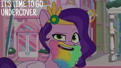 Size: 1920x1080 | Tagged: safe, derpibooru import, edit, edited screencap, editor:quoterific, screencap, pipp petals, my little pony: tell your tale, spoiler:g5, spoiler:my little pony: tell your tale, spoiler:tyts01e28, beard, facial hair, g5, image, pippsqueaks forever, png, solo