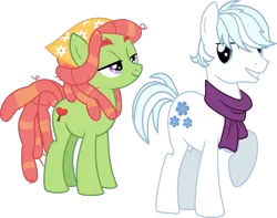 Size: 1079x852 | Tagged: safe, artist:angeli98ca, artist:oatscene, artist:parclytaxel, derpibooru import, edit, vector edit, double diamond, tree hugger, earth pony, pony, make new friends but keep discord, .svg available, bandana, clothes, crack shipping, duo, female, image, lidded eyes, male, mare, png, raised hoof, scarf, shipping, simple background, straight, transparent background, treediamond, vector