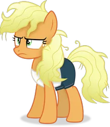 Size: 3342x3828 | Tagged: safe, artist:anime-equestria, derpibooru import, applejack, earth pony, pony, annoyed, clothes, female, image, mare, messy mane, png, simple background, solo, transparent background, vector