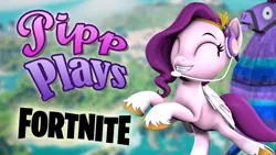 Size: 1920x1080 | Tagged: safe, artist:pika-robo, derpibooru import, pipp petals, llama, pegasus, pony, series:pipp plays, 3d, adorapipp, bipedal, cute, dancing, eyes closed, fake thumbnail, female, folded wings, fortnite, fortnite dance, g4, g5, g5 to g4, gamer pipp, gaming headset, generation leap, grin, happy, headset, image, let's play, mare, png, smiling, source filmmaker, supply llama, video game, wings, youtube thumbnail
