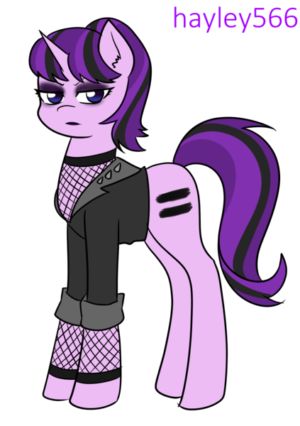 Size: 1729x2454 | Tagged: safe, artist:hayley566, derpibooru import, starlight glimmer, pony, unicorn, edgelight glimmer, female, goth, image, png, simple background, solo, teenage glimmer, transparent background