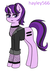 Size: 1729x2454 | Tagged: safe, artist:hayley566, derpibooru import, starlight glimmer, pony, unicorn, edgelight glimmer, female, goth, image, png, simple background, solo, teenage glimmer, transparent background