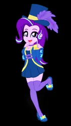 Size: 2736x4846 | Tagged: safe, artist:sarahthefox97, artist:yaya54320bases, derpibooru import, starlight glimmer, equestria girls, breasts, cleavage, clothes, female, hat, image, jpeg, solo, top hat