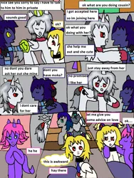 Size: 1291x1720 | Tagged: safe, artist:ask-luciavampire, derpibooru import, oc, bat pony, changeling, kirin, pony, succubus, undead, vampire, vampony, comic, image, kirin oc, png, tumblr