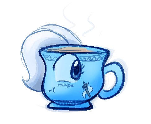 Size: 487x399 | Tagged: safe, artist:zutcha, derpibooru import, trixie, cup, female, image, inanimate tf, jpeg, simple background, solo, teacup, transformation, white background