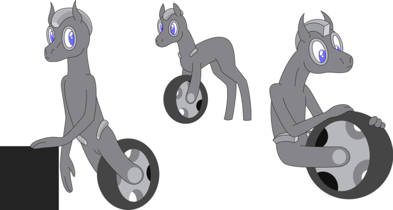 Size: 1280x687 | Tagged: safe, artist:emc-blingds, derpibooru import, oc, unofficial characters only, anthro, original species, wheelpone, image, png, simple background, transparent background