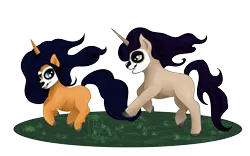 Size: 4000x2500 | Tagged: safe, artist:loopina, derpibooru import, oc, oc:skull amor, oc:skull rose, pony, unicorn, child play, cute, dia de los muertos, duo, female, filly, foal, happy, image, mexico, png, run, siblings, simple background, sisters, transparent background