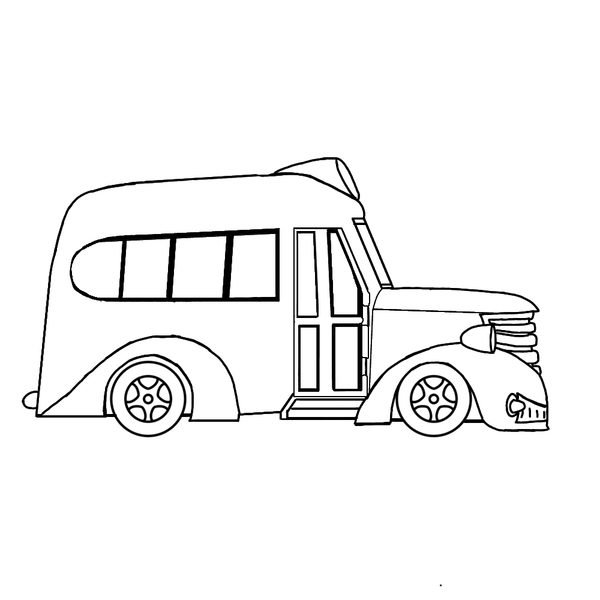 Size: 1000x1000 | Tagged: safe, artist:thatradhedgehog, derpibooru import, equestria girls, coloring page, free to use, image, jpeg, studebaker, the rainbooms tour bus