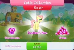 Size: 1271x853 | Tagged: safe, derpibooru import, official, high tide (g4), earth pony, pony, bundle, costs real money, english, female, gameloft, gem, image, jewelry, jpeg, mare, necklace, numbers, pink mane, pink tail, sale, solo, solo focus, tail, text, yellow coat, yellow fur