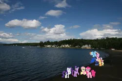 Size: 2048x1365 | Tagged: safe, derpibooru import, applejack, fluttershy, pinkie pie, princess cadance, princess luna, rainbow dash, rarity, twilight sparkle, twilight sparkle (alicorn), alicorn, earth pony, pony, unicorn, beach, cowboy hat, crown, group, hat, image, irl, jewelry, jpeg, mane six, new hampshire, photo, ponies in real life, regalia, stetson