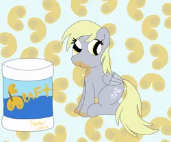 Size: 6048x5036 | Tagged: safe, derpibooru import, derpy hooves, pegasus, cheese, food, image, macaroni, macaroni and cheese, messy eating, pasta, png, solo