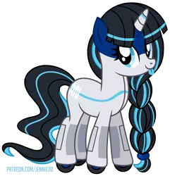 Size: 1000x1038 | Tagged: safe, artist:jennieoo, derpibooru import, oc, oc:ratangga, ponified, pony, unicorn, braid, image, looking at you, png, show accurate, simple background, smiling, smiling at you, tongue out, train, transparent background, vector