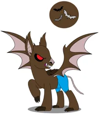 Size: 2160x2650 | Tagged: safe, artist:metal-jacket444, derpibooru import, ponified, monster pony, pegasus, pony, bat wings, batman, claws, clothes, cutie mark, dc comics, fangs, hairless, image, kirk langstrom, man-bat, png, simple background, solo, torn clothes, transformed, white background, wings