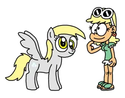 Size: 1280x1006 | Tagged: safe, artist:blackrhinoranger, derpibooru import, derpy hooves, human, crossover, image, jpeg, leni loud, simple background, the loud house, white background